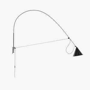 AYNO XL Wall Lamp, black – Stefan Diez - Wall lamp by Midgard Licht