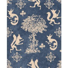 THE SILLY FOX Denim Wallpaper - Wallpaper by Mind The Gap