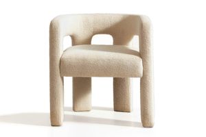 Brutal Armchair White Bouclé - Armchair by Moanne