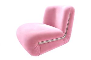 Frenesí Lounge Chair Pink Velvet - Armchair by Moanne