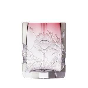 Červená váza Chrysis z ručně broušeného křišťálu Moser - Accessories by Moser