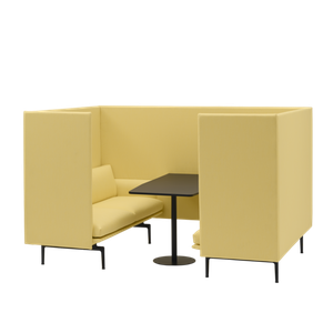 Outline Highback Cabin w. Table 120 2-Seater - Table by Muuto