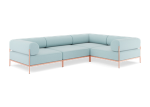 Noah Sofa - Ecksofa 4-Sitzer - Beigerot - Sofa by Noah Living