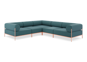 Noah Sofa - Ecksofa 5-Sitzer - Beigerot - Sofa by Noah Living