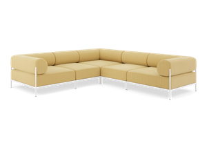 Noah Sofa - Ecksofa 5-Sitzer - Weiß - Sofa by Noah Living