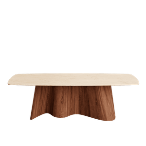 Cortina Dining Table, American Walnut and Marble — NORD ARIN - Table by Nordarin Prod Com