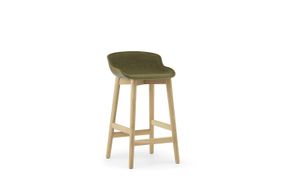 Hyg Barstool 65 cm Front Upholstery Oak Olive/Synergy - Stool by Normann Copenhagen