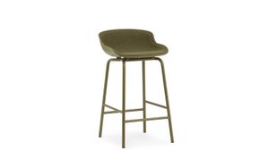 Hyg Barstool 65 cm Front Upholstery Steel Olive/Synergy - Stool by Normann Copenhagen