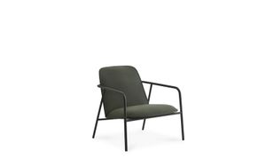Pad Lounge Chair Low Black Steel Black/Synergy - Armchair by Normann Copenhagen