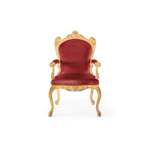 MG1419 - Upholstered fabric chair with armrests - Chair by OAK