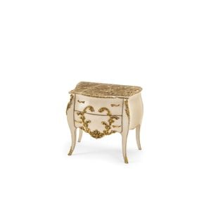 MG6816 - Rounded solid wood bedside table - Side table by OAK