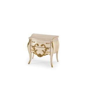 MG6816/PL - Rounded solid wood bedside table - Side table by OAK