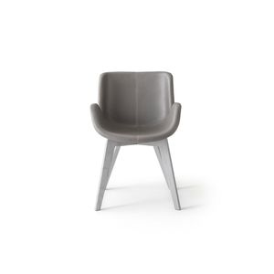 NOTA GN8020 - Leather chair with armrests - Armchair by OAK