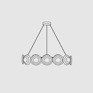 cosmos chandelier oval - Ceiling lamp by OCHRE