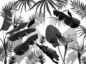 Jungle dream W&B - Wallcovering by Officinarkitettura®