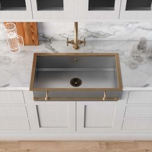Semi recessed sink
