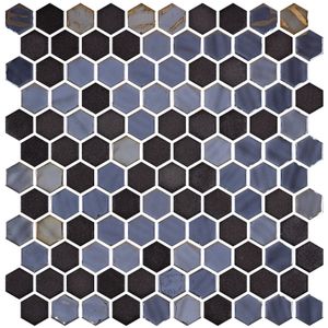 Hex Stoneglass Opalo Black - Wall tile-stone-brick by ONIX​