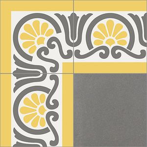 Aurora Border Cement Tile - Floor tile-stone by Original Mission Tile