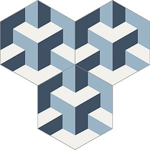 Hex Tridy Cement Tile - Floor tile-stone by Original Mission Tile