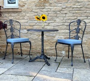 Bordeaux Pedestal Set in Antique Gold - Table by Oxley's Furniture