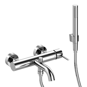 S304 Single Lever Bath-shower Mixer with Fixed Shower Kit 3S..100 - Tap by Paini spa Rubinetterie