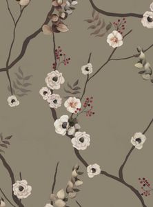 CARDAMOMO - Nonwoven wallpaper with floral pattern - Wallpaper by Paint Up