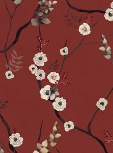 MELOGRANO - Nonwoven wallpaper with floral pattern - Wallpaper by Paint Up