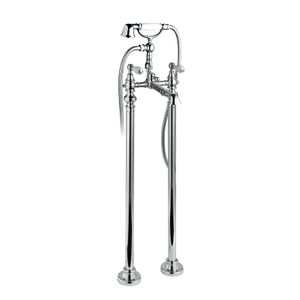 Porter Bath Group with Diverter, Integrated Shower Support, 1.5m Flexible Hose and Shower Head 551011 - Tap by PALAZZANI