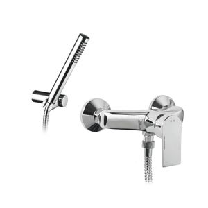 Qi Single-lever Shower Mixer with Adjustable Shower Support, 1.5m Hose and Shower Head 682020 - Tap by PALAZZANI