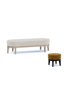Venice Bench & Venice Pouf - Bench by Paolo Castelli