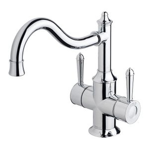Nostalgia Twin Handle Sink Mixer 230mm Shepherds Crook - Tap by Phoenix Tapware