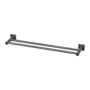 Radii Double Towel Rail 600mm Square Plate - Sanitary accessories by Phoenix Tapware