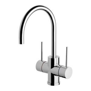 Vivid Slimline Twin Handle Sink Mixer 160mm Gooseneck - Tap by Phoenix Tapware