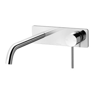 Vivid Slimline Wall Basin Mixer Set 230mm Curved - Tap by Phoenix Tapware
