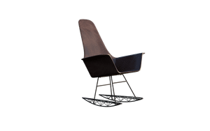 MARTINA CLASSIC rocking chair upholstered in leather | PIPEDESIGN PURESHAPE - Chair by Pipedesign