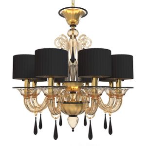Murano Glass modern 8 lampshades chandelier | Italian Homes | PIUMATI - Ceiling lamp by PIUMATI Murano Glass