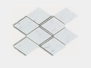 Victorian Rhombus Carrara Aluminium 8"X9" - Wall tile-stone-brick by Porcelanosa