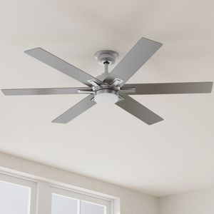 Dallam Collection 60 in. Six-Blade Ceiling Fan with Integrated CCT-LED Light - Functional light by Progress Lighting
