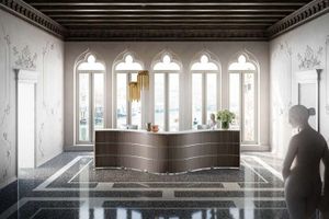 Reception Glass - Desk by Quadrifoglio Group