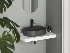 Ceramic Slim Shelf O Washbasin, ceramic, anthracite - Washbasin by Ravak
