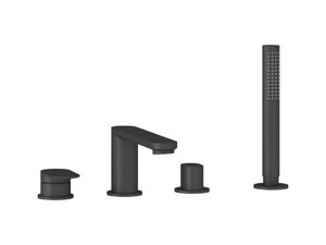 CR II 026.20BL Deck-Mounted Four-Hole Bathtub Tap, with Shower Set, black - Ceiling Paint by Ravak