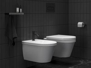 ES 056.20BLM Deck-Mounted Bidet Tap, without Pop-Up Waste, 150 mm, Black Matt - Ceiling Paint by Ravak