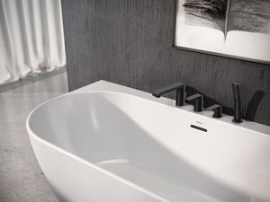 FL 026.20BLM Four-Hole Bathtub Tap, with Set, matt black - Ceiling Paint by Ravak