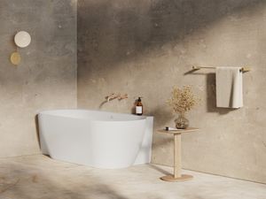 Freedom Corner II Tec Bathtub 175x86 L, matt white/white, Drain Cover: white/black/chrome - Bathtub by Ravak