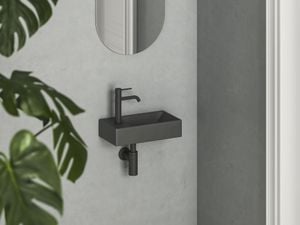 Veda Wall Small Washbasin 40 L ceramic, anthracite - Washbasin by Ravak