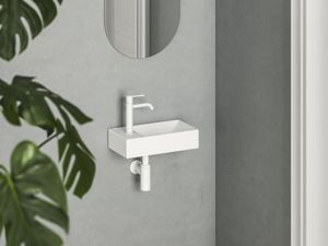 Veda Wall Small Washbasin 40 L ceramic, matt white - Washbasin by Ravak