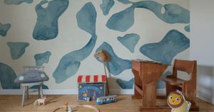 Abstract Motifs, Blue - Wallpaper by Rebel Walls