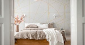 Facet, Gold - Wallpaper by Rebel Walls