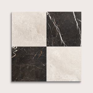 Beige Wave Cross Cut & Truffle 12x12 Limestone & Marble | Honed - Checkerboard Bundle - Floor tile-stone by Riad Tile