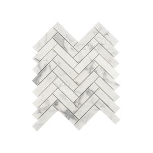 Italian Statuary 1x4 Herringbone Marble | Honed - Accessories by Riad Tile